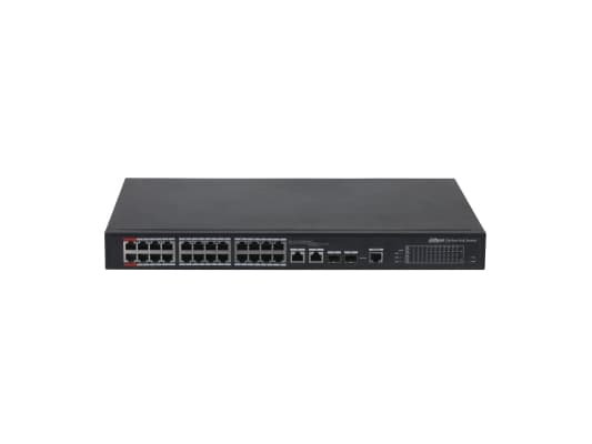 Dahua Technology PoE DH-PFS4226-24ET-360-V3, Håndtert, L2, Gigabit Ethernet (10/100/1000), Strøm over Ethernet (PoE), Rack-montering Sort