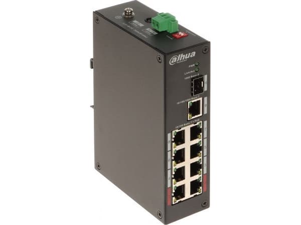 Dahua Technology PFS3110-8ET-96-V2, Hallitsematon, Fast Ethernet (10/100), Power over Ethernet -tuki, 10U