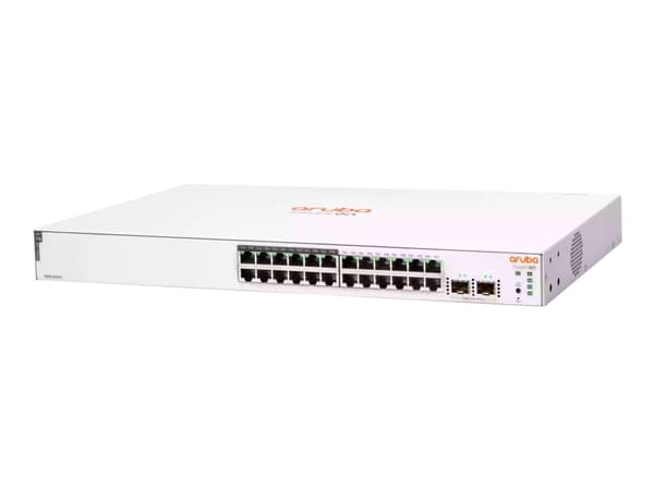 HPE Networking Instant On 1830 24G 12p Class4 PoE 2SFP 195W Switch - Switch - smart - 12 x 10/100/1000 + 12 x 10/100/1000 (PoE+) + 2 x Gigabit SFP -