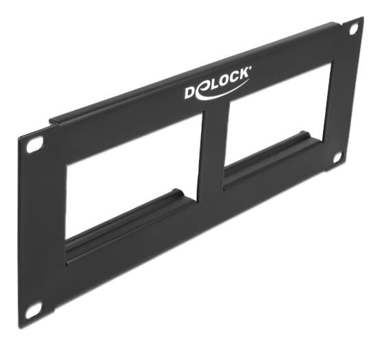 Delock Easy 45 10'' Patch Panel cut-out 2 x 90.5 x 45.2 mm, 2U, black