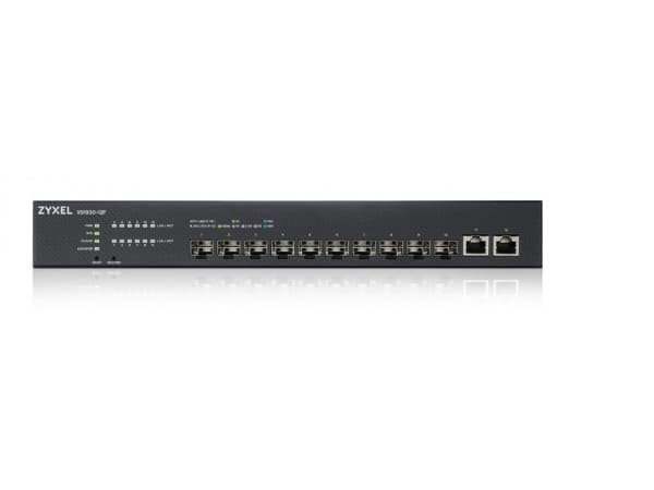 Zyxel XS1930-12F - Switch - smart - 10 x 1 Gigabit / 10 Gigabit SFP+ + 2 x 100/1000/2.5G/5G/10GBase-T - rackmonterbar, stasjonær
