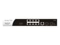 Miniatyrbilde 3 av 5: Draytek VigorSwitch G2100 - Switch - L2+ - Styrt - 8 x 10/100/1000 + 2 x Gigabit SFP - stasjonær, rackmonterbar