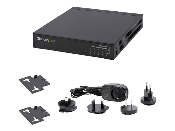 StarTech.com DS52000, Hallitsematon, 2.5G Ethernet (100/1000/2500), Täysin kaksipuolinen, Seinäkiinnitteinen