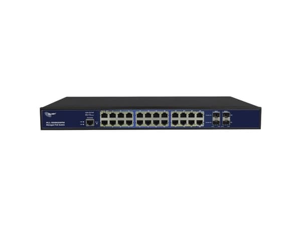 Switch smart managed 24 Port Gigabit 390W 24x PoE+ 4x SFP 48,30cm (19") - Switch - Kupferdraht (A194025)