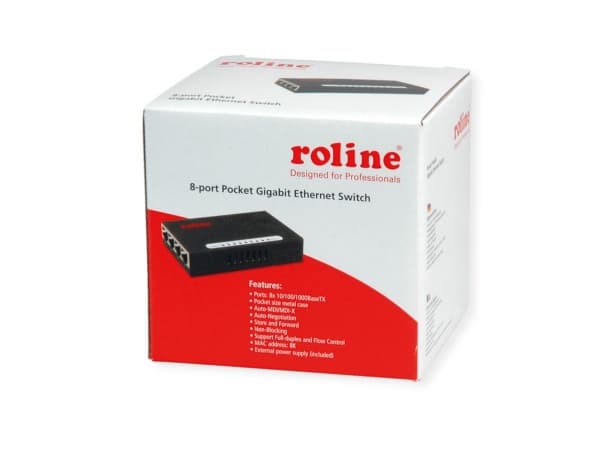 Roline 21.14.3530 Strømforsyning-kytkin 10 / 100 / 1000 MBit/s USB-strømforsyning-virtapiiri