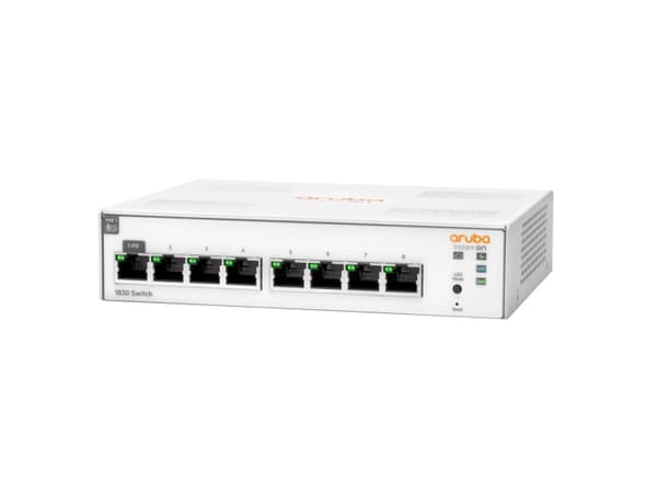Aruba Instant On 1830 8G, Hallittu, L2, Gigabit Ethernet (10/100/1000), Täysin kaksipuolinen, Telineasennus
