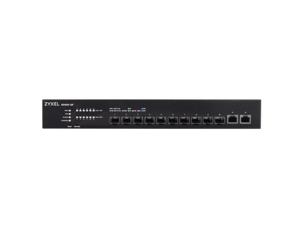 Zyxel XS1930-12F - Switch - smart - 10 x 1 Gigabit / 10 Gigabit SFP+ + 2 x 100/1000/2.5G/5G/10GBase-T - rackmonterbar, skrivbordsmodell