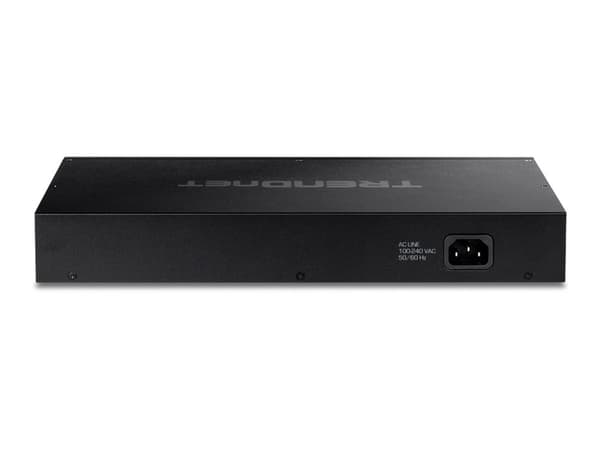 TRENDnet TPE TG182 - Kytkin - 16 x 10/100/1000 (PoE+) + 2 x SFP - monterbar på stativ - PoE+ (240 W)