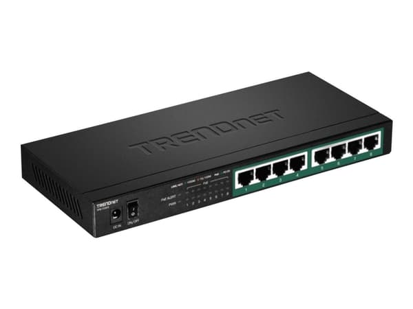 TRENDnet TPE TG83 - Switch - 8 x 10/100/1000 (PoE+) - skrivbordsmodell, väggmonterbar - PoE+ (65 W) - TAA-kompatibel