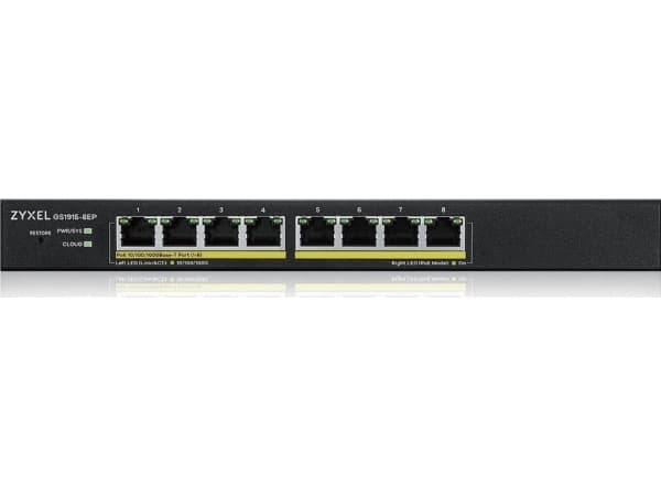 Zyxel GS1915 Series GS1915-8EP - Switch - NebulaFLEX-kompatibel - smart - 8 x 10/100/1000 (PoE+) - stasjonær, veggmonterbar - PoE+ (60 W)