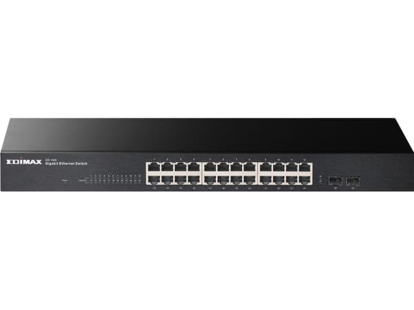 Edimax GS-1026 - V3 - switch - 24 x 10/100/1000 + 2 x SFP - rackmonterbar, skrivbordsmodell