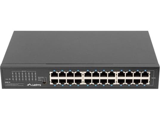 Lanberg RSGE-24, Hallitsematon, Gigabit Ethernet (10/100/1000), Telineasennus, 1U