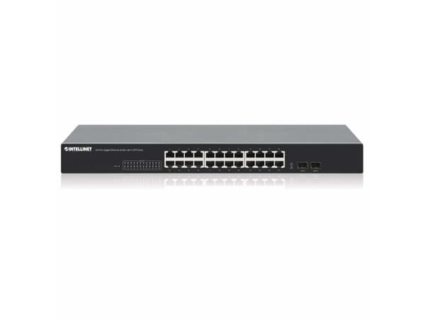 Intellinet 561877, Gigabit Ethernet (10/100/1000), Full duplex, Rackmontering