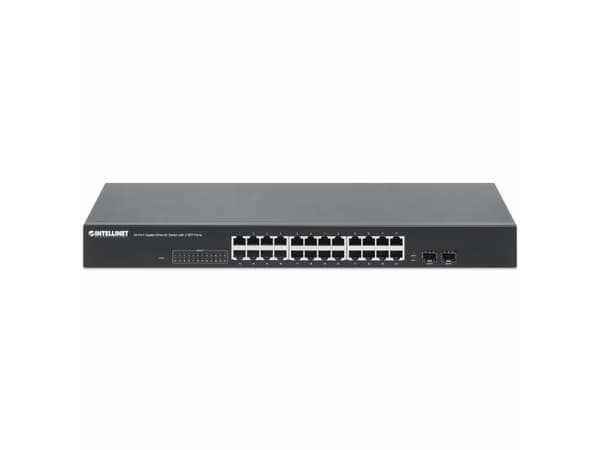 Intellinet 561877, Gigabit Ethernet (10/100/1000), Full duplex, Rackmontering