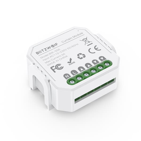 BlitzWolf BW-SS6 WiFi-gardinmodul med APP/röststyrning, schema/timer/enhetsdelning för persienner Rullgardin