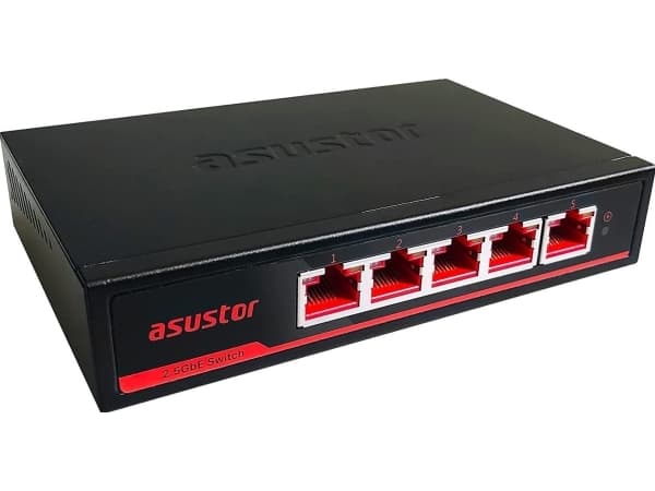 Asustor ASW205T, Hallitsematon, 2.5G Ethernet (100/1000/2500), Täysin kaksipuolinen