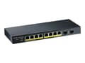 Miniatyrbild 1 av 5: Zyxel GS1900-10HP - Switch - smart - 8 x 10/100/1000 (PoE+) + 2 x Gigabit SFP - skrivbordsmodell, väggmonterbar - PoE+ (77 W)