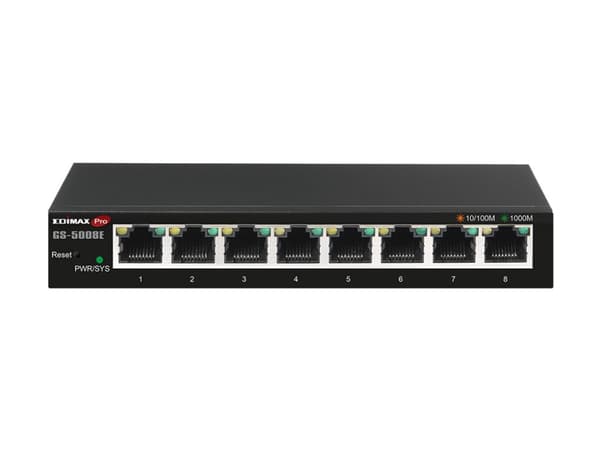 Edimax Pro GS-5008E - Switch - smart - 8 x 10/100/1000 - veggmonterbar