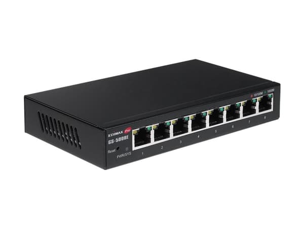 Edimax Pro GS-5008E - Switch - smart - 8 x 10/100/1000 - veggmonterbar