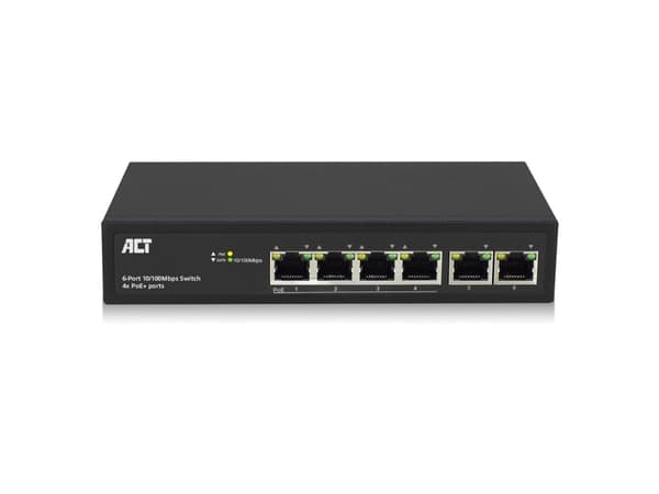 ACT AC4430 Netzwerk-Switch Managed Fast Ethernet (10/100) Schwarz Power over Ethernet (PoE) (AC4430) musta