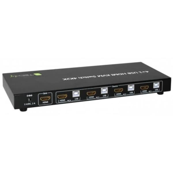 KVM Switch TECHly IDATA-KVM-HDMI4U 4 portar HDMI USB 3840 x 2160 pixlar
