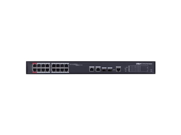 Dahua Technology PoE PFS4218-16ET-240, Ohanterad, Gigabit Ethernet (10/100/1000), Strömförsörjning via Ethernet (PoE) stöd