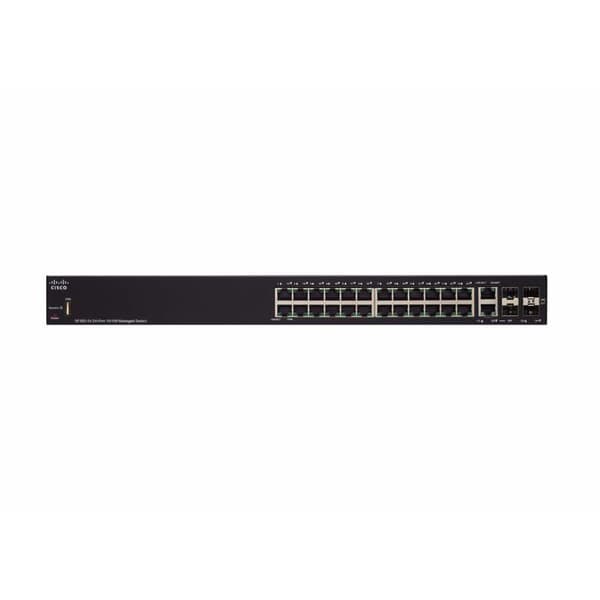 Switch - Cisco - SF350-24 - 24 portar 10/100 - 2 portar Gigabit - Administrerbar