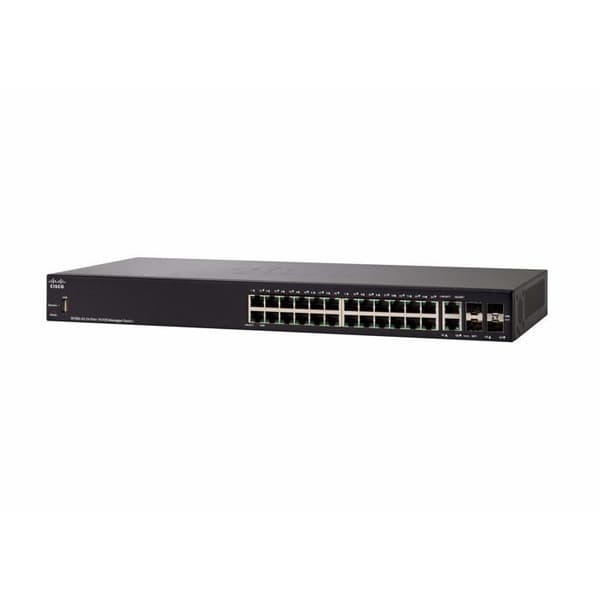 Switch - Cisco - SF350-24 - 24 portar 10/100 - 2 portar Gigabit - Administrerbar