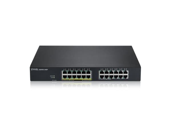 Zyxel GS1915 Series GS1915-24EP - Switch - NebulaFLEX-kompatibel - smart - 24 x 10/100/1000 (12 PoE) - skrivbordsmodell, väggmonterbar - PoE (130 W)