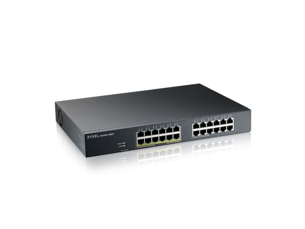 Zyxel GS1915 Series GS1915-24EP - Switch - NebulaFLEX-kompatibel - smart - 24 x 10/100/1000 (12 PoE) - skrivbordsmodell, väggmonterbar - PoE (130 W)