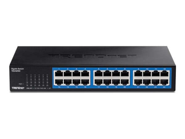 TRENDnet TEG S25D - Switch - 24 x 10/100/1000 - stasjonær, rackmonterbar - TAA-samsvar