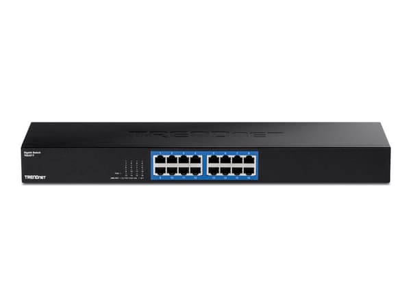 Trendnet TEG-S17, Gigabit Ethernet (10/100/1000), Täysin kaksipuolinen, Telineasennus