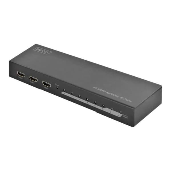 DIGITUS Professional DS-43303 - Video-ljuddelare - 8 x HDMI - Stationär dator
