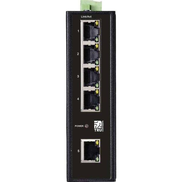 TRU COMPONENTS Industrial Ethernet Switch 1+4 Port 10 / 100 MBit/s