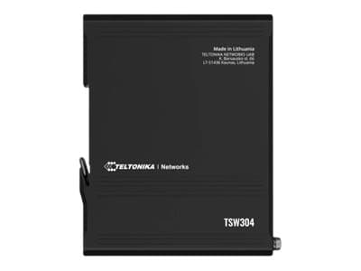 Teltonika TSW304 - Switch - ikke-styrt - 4 x 10/100/1000 - DIN-skinnemonterbar, overflatemonterbar - Passive PoE