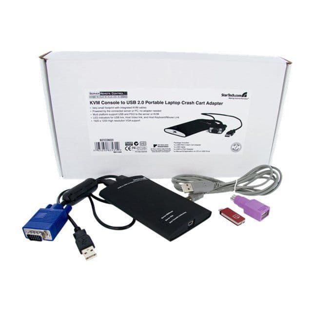 STARTECH Laptop Crash Cart Adapter - KVM-konsol till USB 2.0 - USB A (M) - PS/2 (M) - VGA (M) - Bärbar KVM