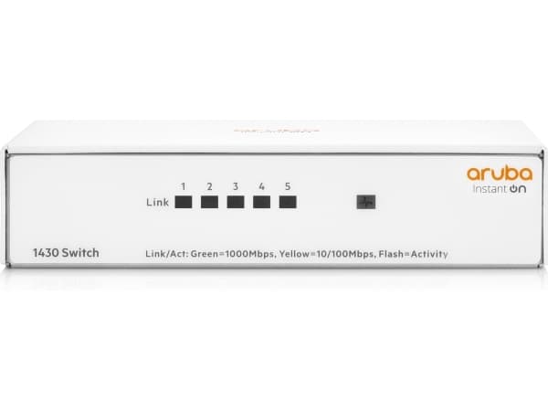 HPE Networking Instant On 1430 5G Switch - Switch - ohanterad - 5 x 10/100/1000 - skrivbordsmodell, väggmonterbar - BTO