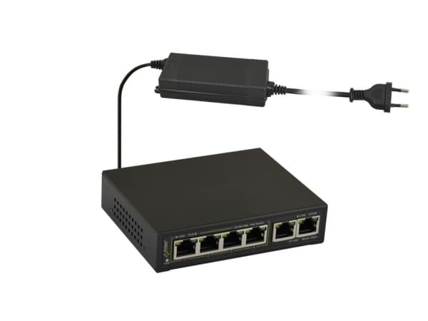Switch PoE PULSAR SG64 4+2 Sort