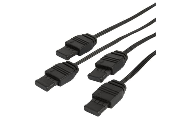 Silverstone CPL03, 0,3 m, 4 x 4-pin PWM, 4-pin PWM, Hunkjønn, Hunkjønn, Rett