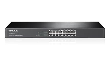 TP-Link TL-SF1016 - V12.0 - kytkin - 16 x 10/100 - monitoimikytkin stativin päällä musta