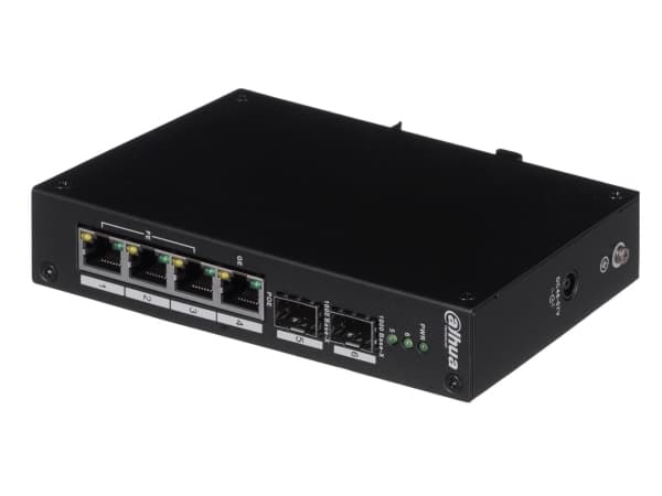 Dahua DH-PFS3206-4P-96 - Switch - ikke-styrt - 1 x 10/100/1000Base-T (High PoE) + 3 x 10/100Base-T (PoE+) + 2 x 1000Base-X SFP - stasjonær - High PoE