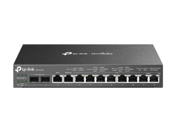 TP-Link Omada ER7212PC, Ethernet WAN, Gigabit Ethernet, Svart