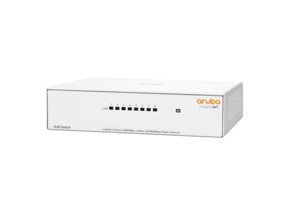HPE Networking Instant On 1430 8G Switch - Switch - ohanterad - 8 x 10/100/1000 - skrivbordsmodell, väggmonterbar - BTO