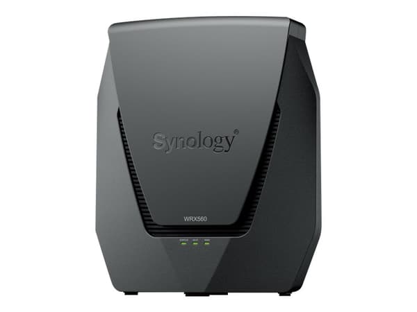 Synology WRX560 - Trådløs ruter - maske 4-portssvitsj - 1GbE, 2.5GbE - WAN-porter: 2 Sort