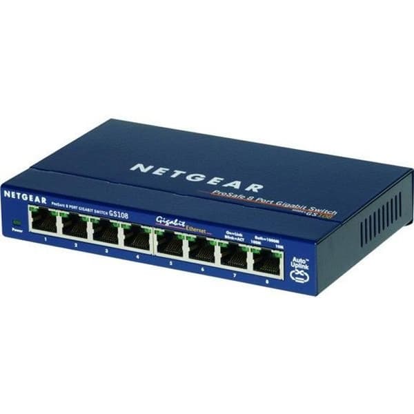 NETGEAR GS108 Koppar Gigabit Switch - 8 Port