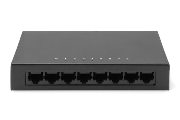 DIGITUS DN-80069 - Switch - metal housing - ohanterad - 8 x 10/100 - skrivbordsmodell, väggmonterbar
