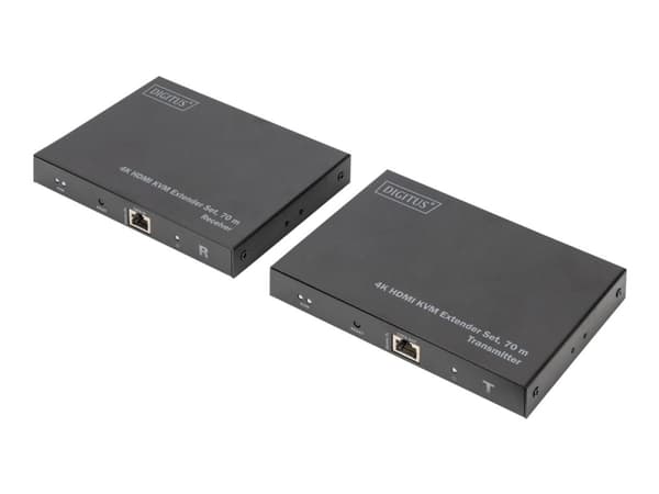 DIGITUS DS-55513 - Sender og mottaker - KVM / USB-utvider - HDMI - over CAT 6/7/8 - opp til 70 m