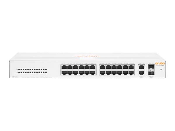 HPE Networking Instant On 1430 26G 2SFP Switch - Switch - ohanterad - 26 x 10/100/1000 + 2 x 100/1000 SFP - skrivbordsmodell, rackmonterbar, väggmont