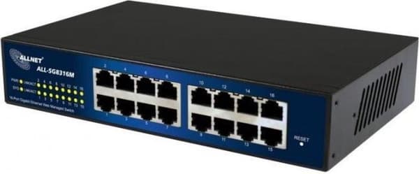 ALLNET 112534 Managed L2 Gigabit Ethernet (10/100/1000) Musta 19U musta