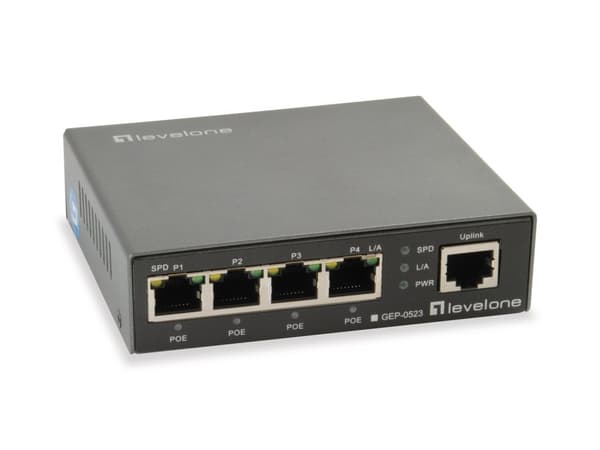 Kytkin 5G PoE+ 60 W - Kytkin - Virta Ethernetin kautta (GEP-0523) musta